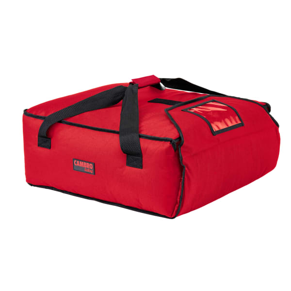 Cambro Standard Pizza GoBags, For 3 Boxes, Red, Set Of 4 GoBags