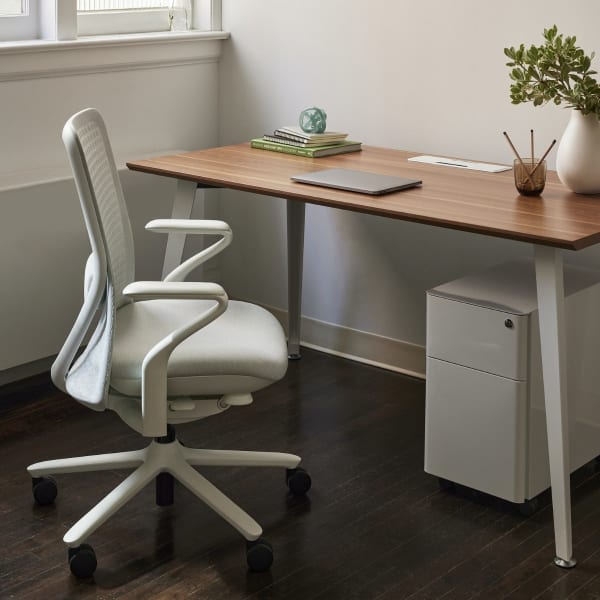 Branch Furniture Office Desk, Walnut/White