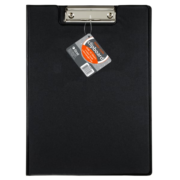 C-Line Clipboard Folder, 8-1/2in x 11in, Black