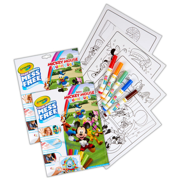 Crayola Color Wonder Coloring Pad & Markers, Mickey, Pack Of 2 Sets