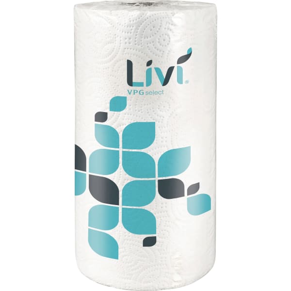 Livi Solaris Paper Two-ply Kitchen Roll Towel - 2 Ply - 9in Width x 11in Length - 85 Sheets/Roll - White - Fiber - 30 / Carton