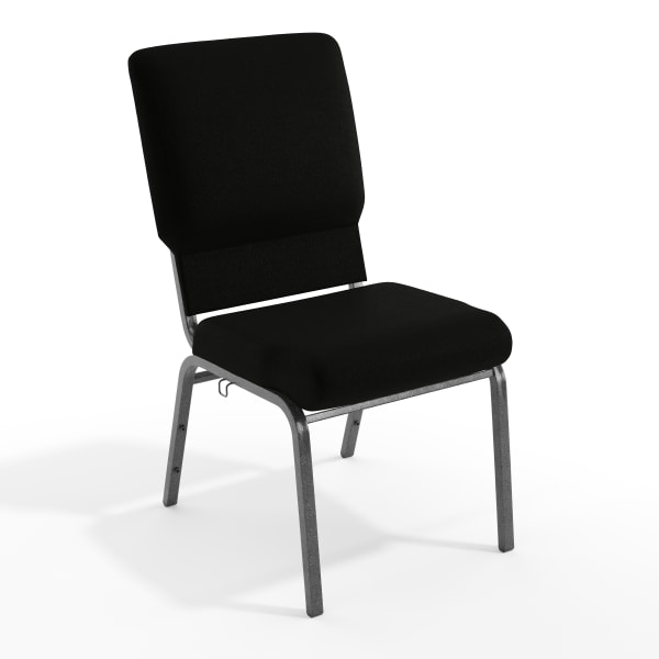 Flash Furniture Advantage Church Chair, Black/Silver Vein