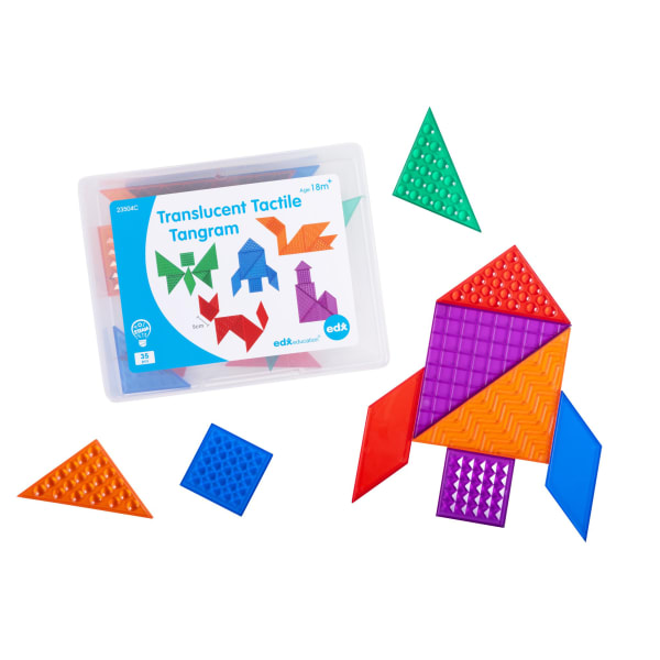 Edxeducation Translucent Tactile Tangrams