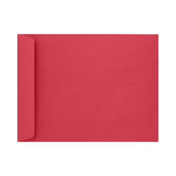 LUX Open-End 9in x 12in Envelopes, Peel & Press Closure, Holiday Red, Pack Of 1,000