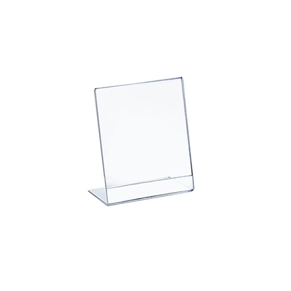 Azar Displays Acrylic L-Shaped Sign Holders, 4in x 6in, Clear, Pack Of 10