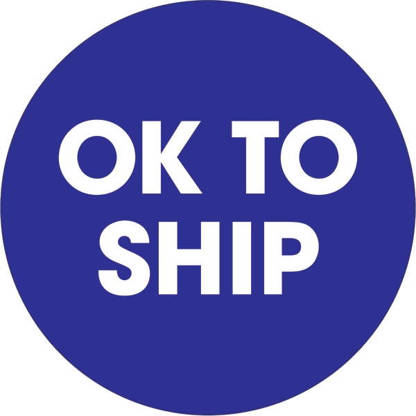 Tape Logic Preprinted Special Handling Labels, DL1261, OK To Ship, Round, 2in, Blue, Roll Of 500