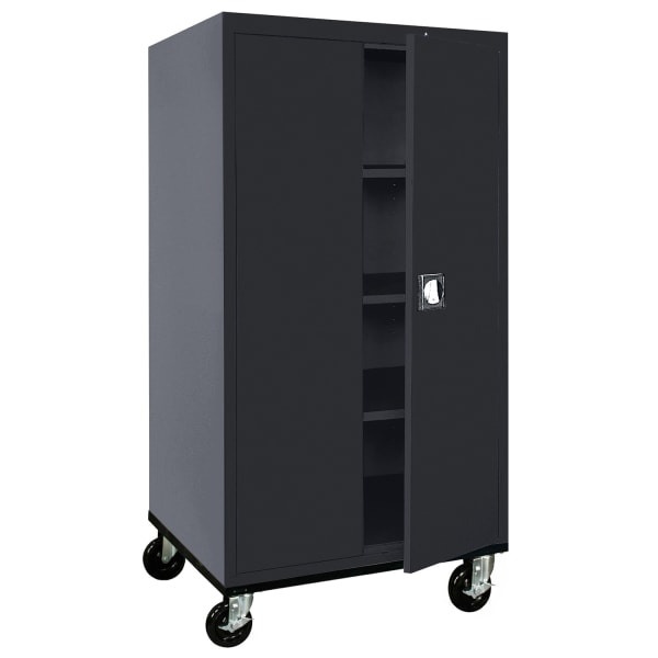 Sandusky Transport Series 36inW Heavy-Duty Mobile Storage Cabinet, Black