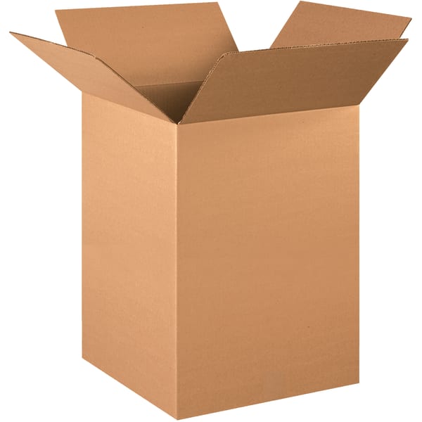 Partners Brand Corrugated Boxes, 22inH x 16inW x 16inD, 15% Recycled, Kraft, Bundle Of 20