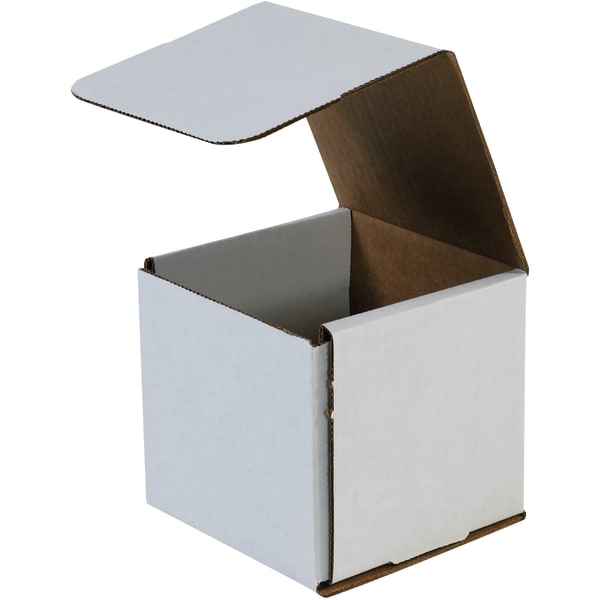 Partners Brand Corrugated Mailers 8in x 8in x 8in, White, Bundle of 50