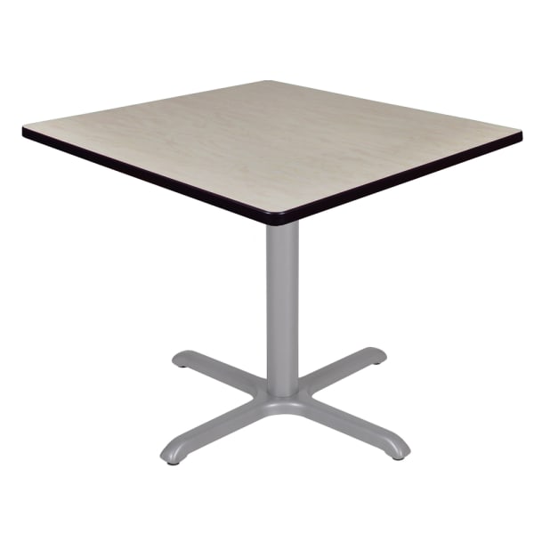 Regency Cain Square X-Base Breakroom Table, 29inH x 42inW x 42inD, Maple/Gray