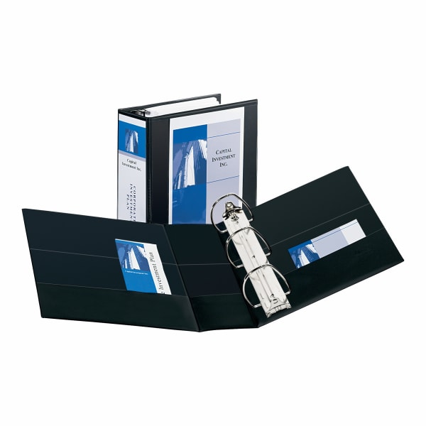 Avery Durable View Binder with DuraHinge and EZD Rings, 3 Rings, 5in Capacity, 11 x 8.5, Black, (9900)