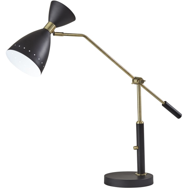 Adesso Oscar Adjustable Desk Lamp, 31-3/4inH, Black