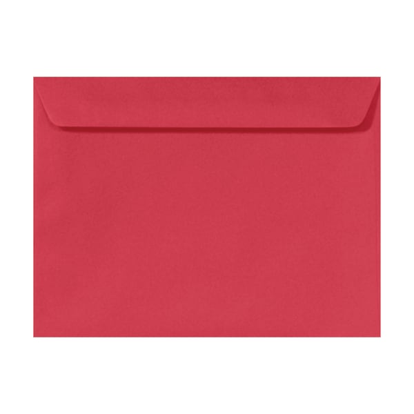 LUX Booklet 9in x 12in Envelopes, Peel & Press Closure, Holiday Red, Pack Of 50