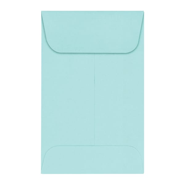 LUX Coin Envelopes, #1, Gummed Seal, Seafoam, Pack Of 50