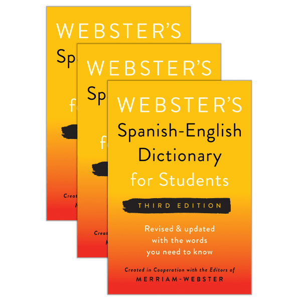 Federal Street Press Websters Spanish-English Dictionary For Students Third Edition, Pack Of 3 Dictionaries