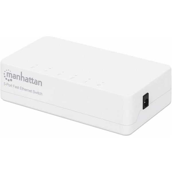 Manhattan 5-Port Fast Ethernet Switch, Plastic, Three Year Warranty, Box - Switch - unmanaged - 5 x 10/100 - desktop