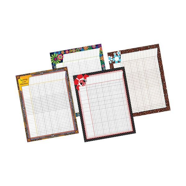 Barker Creek Chart Set, Incentive Assorted, 17in x 22in, Grades Pre-K+, Pack Of 4