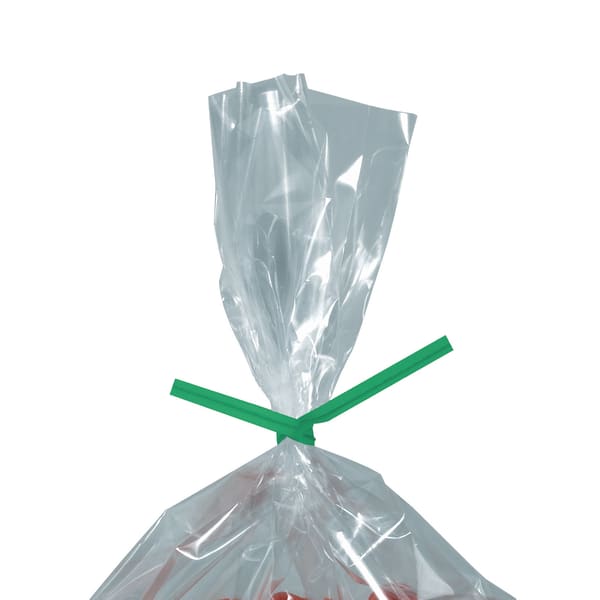 Partners Brand Paper Twist Ties, 5/32in x 4in, Green, Case Of 2,000
