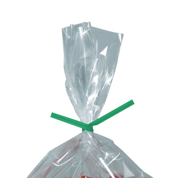 Partners Brand Paper Twist Ties, 5/32in x 5in, Green, Case Of 2,000