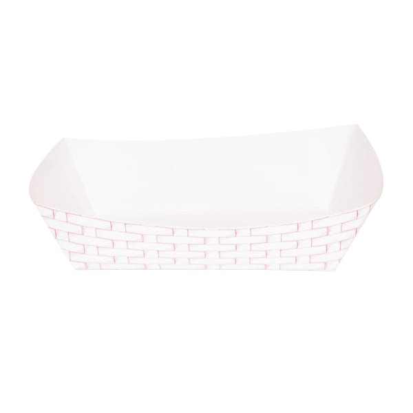 Boardwalk Paper Food Baskets, 5 Lb Capacity, Red/White, Pack Of 500, 30LAG500