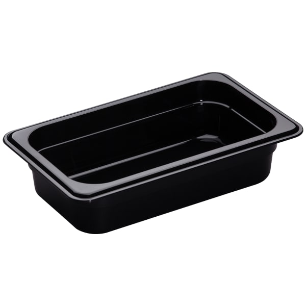 Cambro H-Pan High-Heat GN 1/4 Food Pans, Black, Pack Of 6 Pans