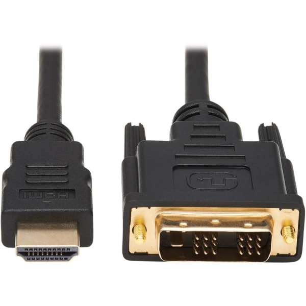Eaton Tripp Lite Series HDMI to DVI Adapter Cable (M/M), 10 ft. (3.1 m) - Adapter cable - DVI-D male to HDMI male - 10 ft - double shielded - black