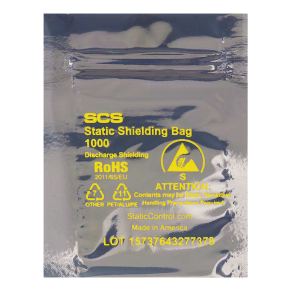 Partners Brand Reclosable Static Shielding Bags, 10in x 12in, Transparent, Case Of 100