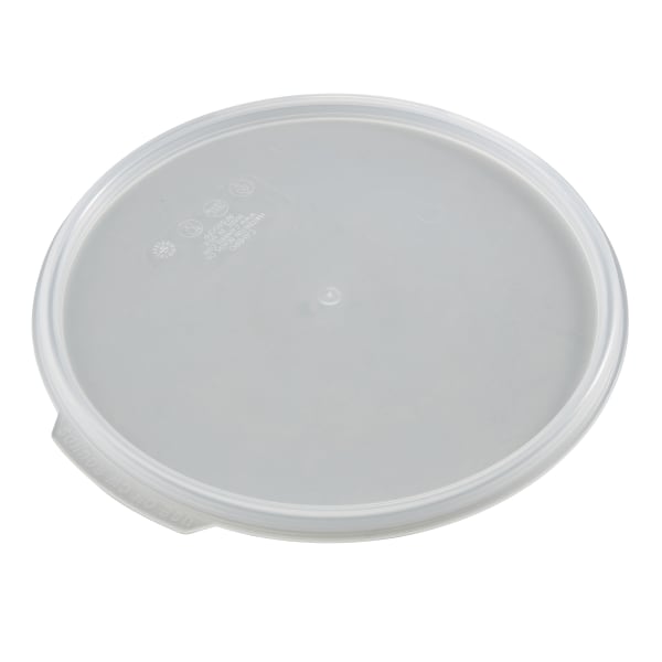 Cambro Seal Covers For 6-8 Qt Camwear Round Food Containers, Translucent, Pack Of 12 Covers