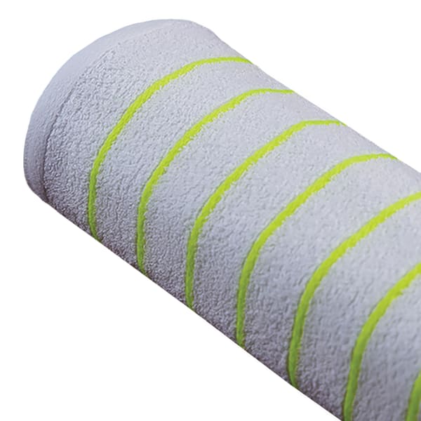 Splash Horizontal Stripe Pool Towels, 30in x 60in, White/Neon Yellow, Pack Of 24 Towels