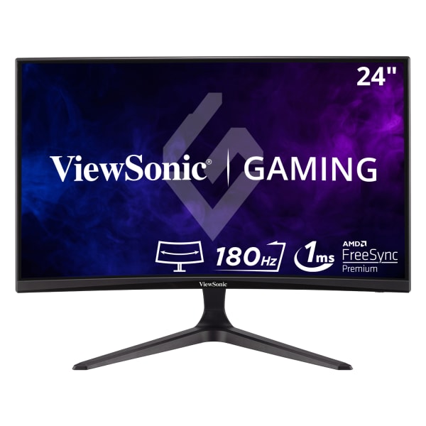 ViewSonic VX2418C 24in 1080p 1ms 180Hz Curved Gaming Monitor, FreeSync Premium