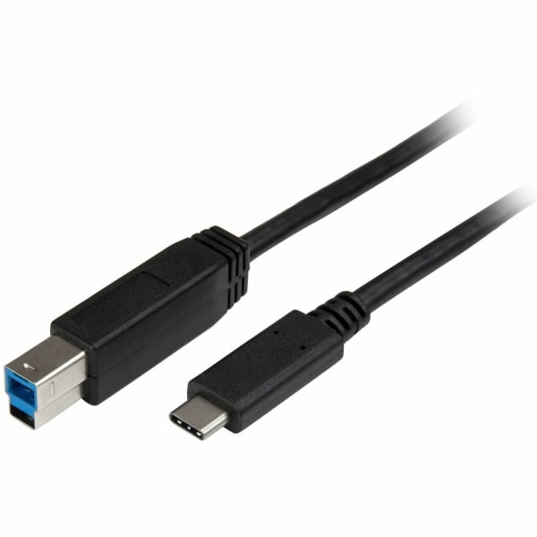 StarTech.com 2m 6 ft USB C to USB B Printer Cable - M/M - USB 3.0 (5Gbps) USB B Cable - USB C to USB B Cable - USB Type C to Type B Cable - Connect USB B devices to a USB Type C or Thunderbolt 3 computer - USB C Printer Cable
