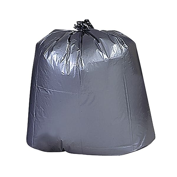 Genuine Joe 0.01 mil Trash Bags, 33 gal, 33inH x 40inW, 70% Recycled, Black, 100 Bags