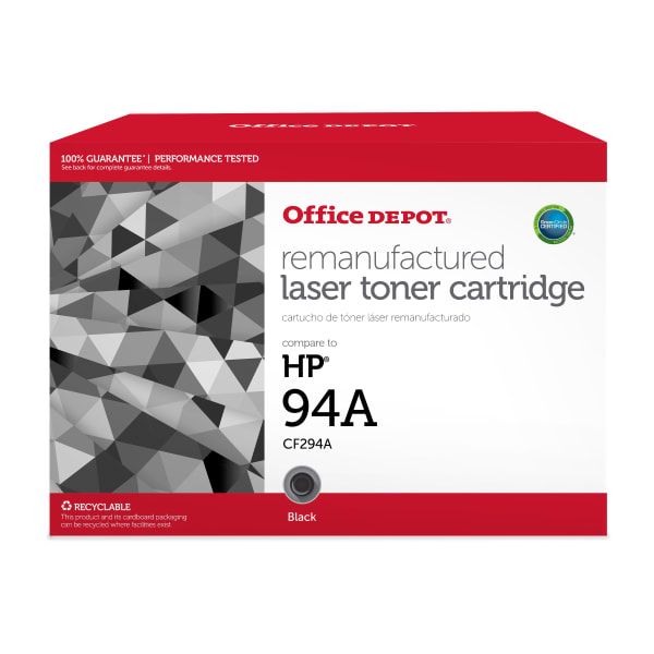 Office Depot Remanufactured Black Toner Cartridge Replacement For HP 94A, OD94A