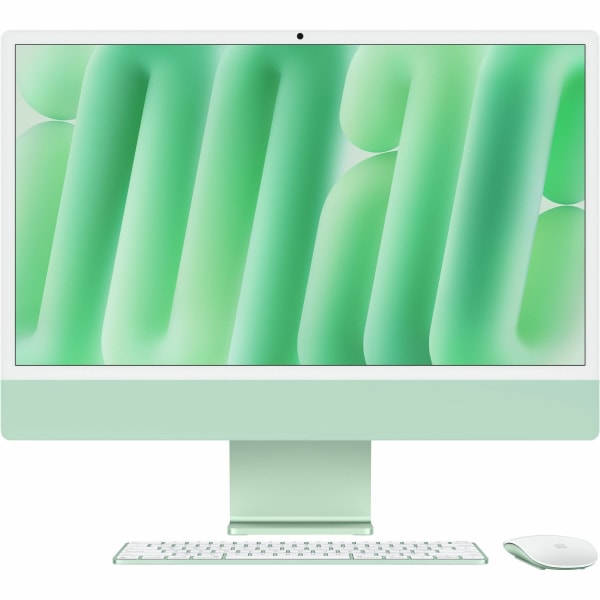 Apple iMac MWV03LL/A All-in-One Computer - Apple M4 - 16 GB - 512 GB SSD - 24in 4.5K - Desktop - Green - MWV03LLA