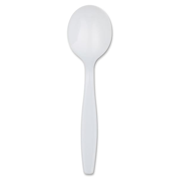 Dixie Heavyweight Dispoable Soup Spoons Grab-N-Go by GP Pro - Soup Spoon - 1000 x Soup Spoon - White - 100 Box - 10 / Carton