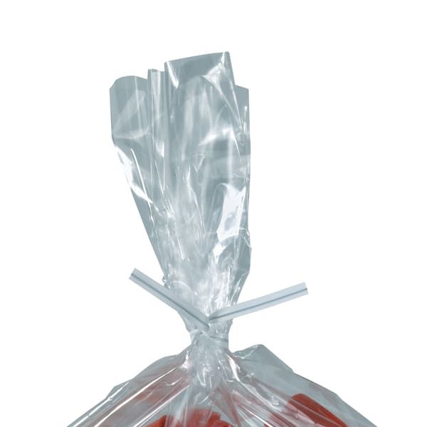 Partners Brand Plastic Twist Ties, 5/32in x 10in, White, Case Of 2,000