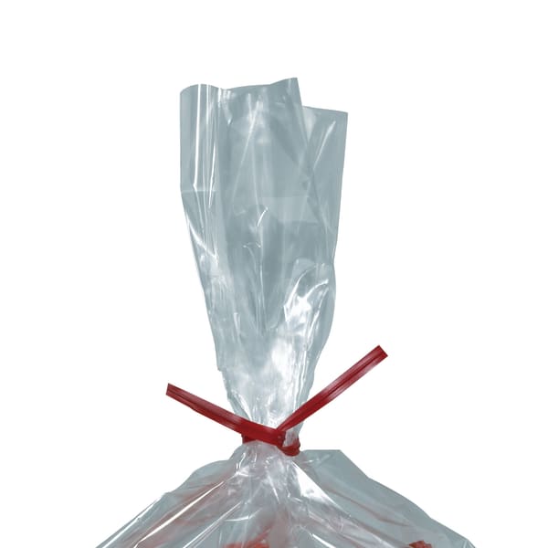 Partners Brand Plastic Twist Ties, 5/32in x 12in, Red, Case Of 2,000