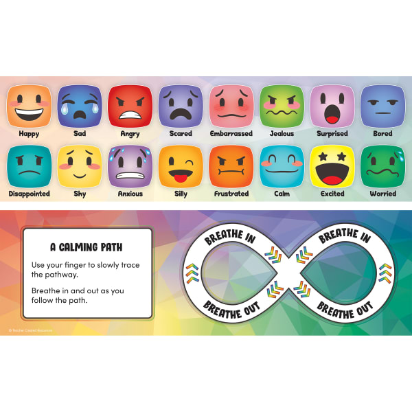 Teacher Created Resources Social-Emotional Mood Meters, 11-1/2in x 3-1/2in, Multicolor, Pack of 36 Meters, Set Of 2 Packs