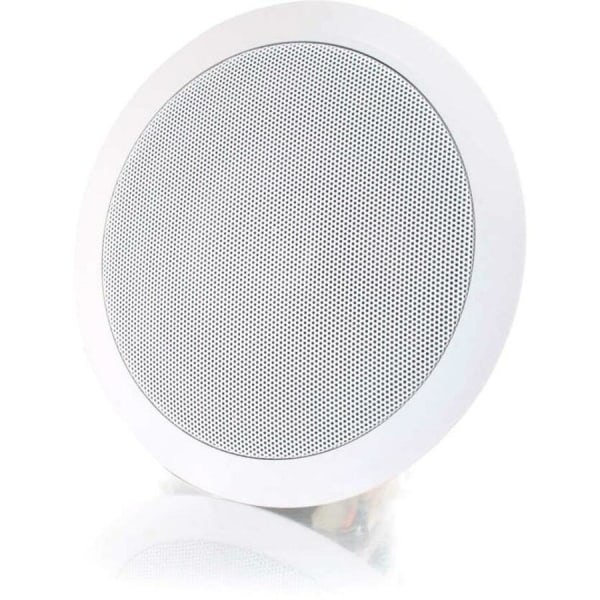 C2G Cables To Go 6in Ceiling Speaker - White - 60 W (PMPO) - 6in Polypropylene Woofer - 0.50in Mylar Tweeter - 90 Hz to 20 kHz - 8 Ohm