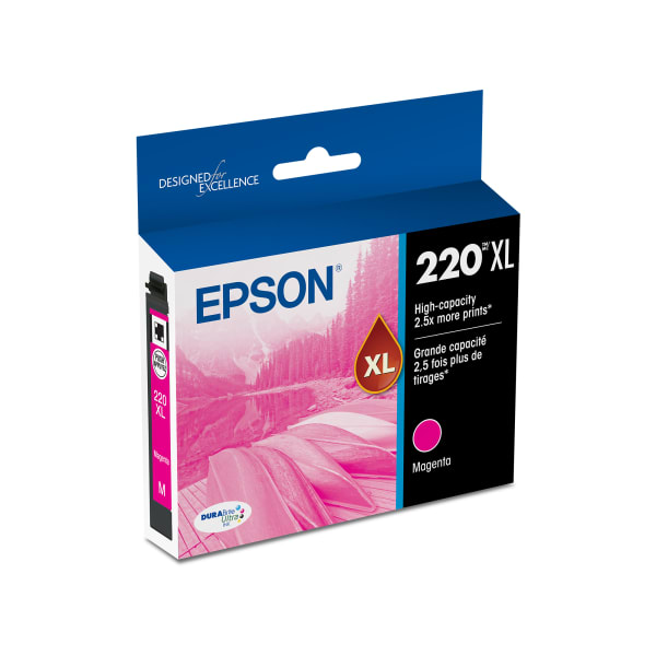 Epson 220XL DuraBrite Magenta High-Yield Ink Cartridge, T220XL320-S