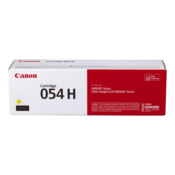 Canon 054H Yellow High Yield Toner Cartridge, 3025C001
