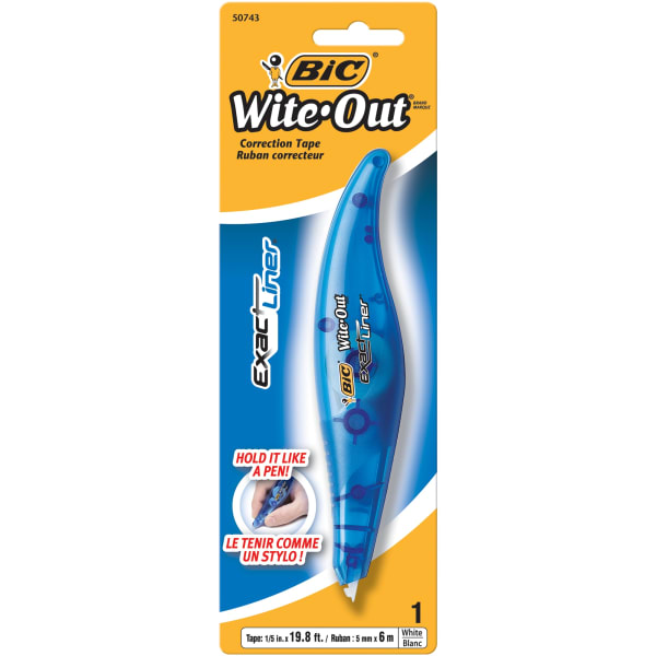 BIC Wite-Out Exact Liner Correction Tape, White, 236in