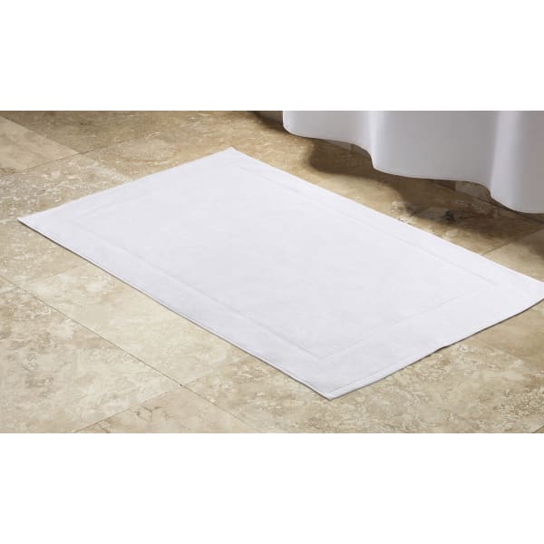 HSM Bath Mats, Primaverano, 20in x 30in, White, Total Qty 48