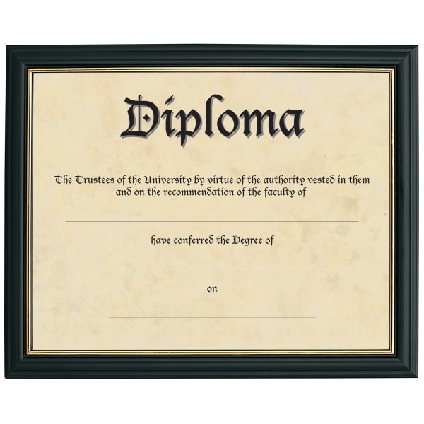 Deluxe Document Frame, 8 1/2in x 11in, Black