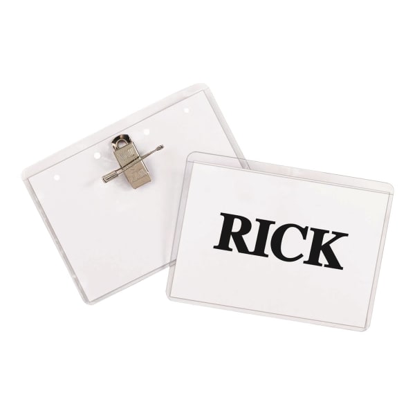 C-Line Sealed Clip/Pin Style Badge Holder Kit, Top Loading, 3in x 4in