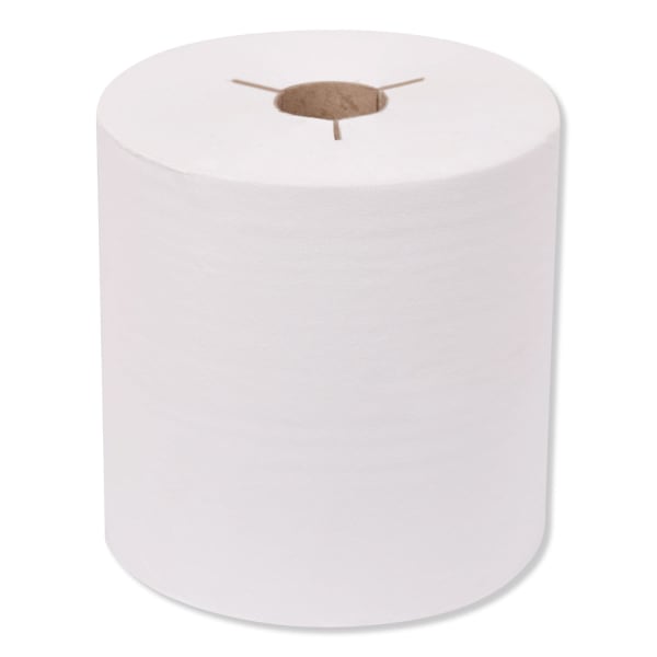 Tork Universal Hand Towel Roll, Notched, 1-Ply, 8in x 800 ft, White, 6 Rolls/Carton