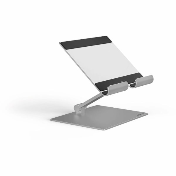 DURABLE Rise Tablet Stand - Up to 13in Screen Support - 2.20 lb Load Capacity - 8.07in Height x 6.69in Width x 5.39in Depth - Tabletop - Aluminum - Silver