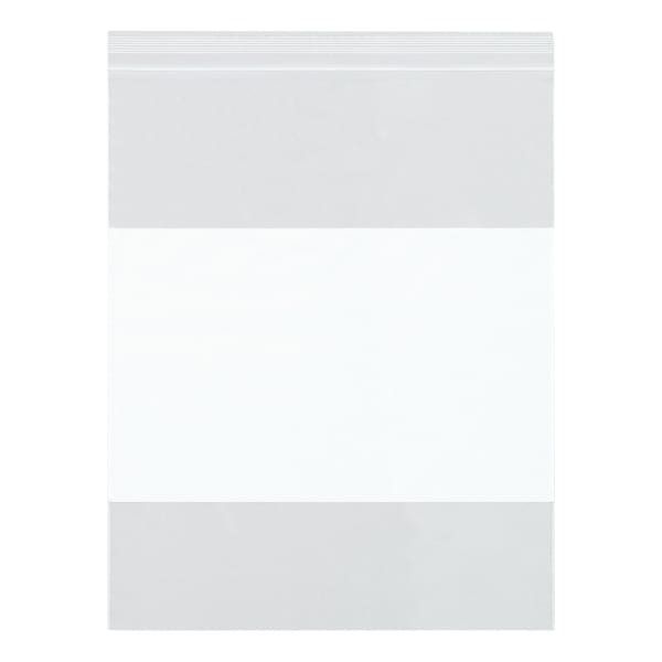 Partners Brand 4 Mil White Block Reclosable Poly Bags, 10in x 12in, Clear, Case Of 1000