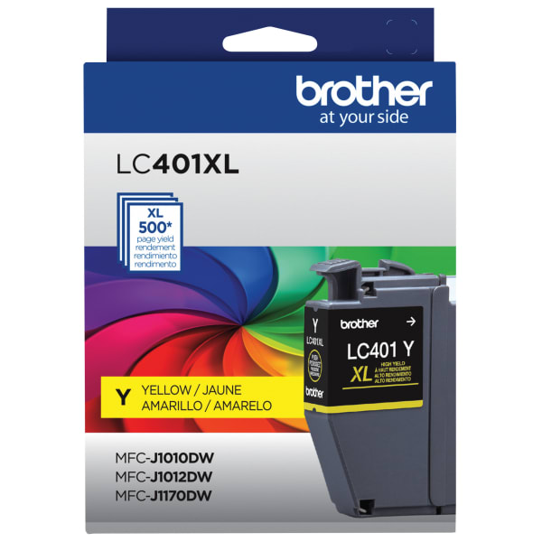 Brother LC401XL Yellow High-Yield Ink Cartridge, LC401XLY