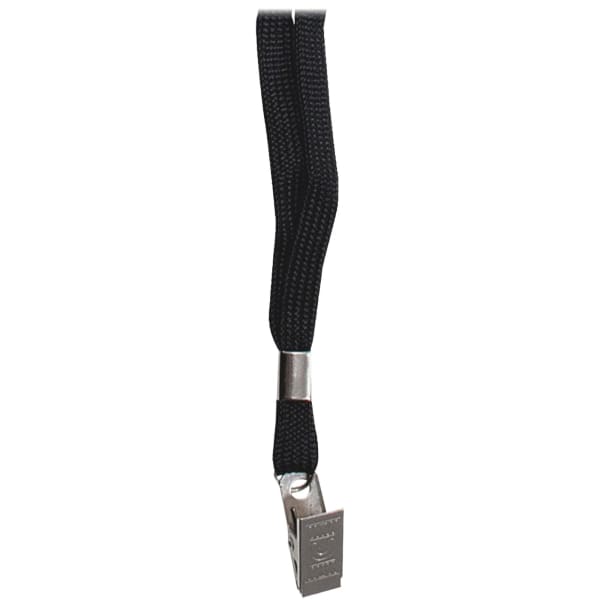 Advantus Neck Lanyard with Clip for Badges - 24 / Box - 36in Length - Black